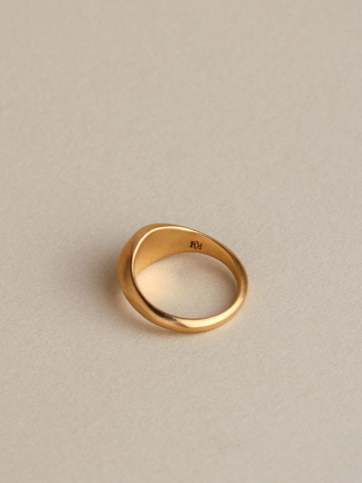 Faceted Signet Ring, 14k