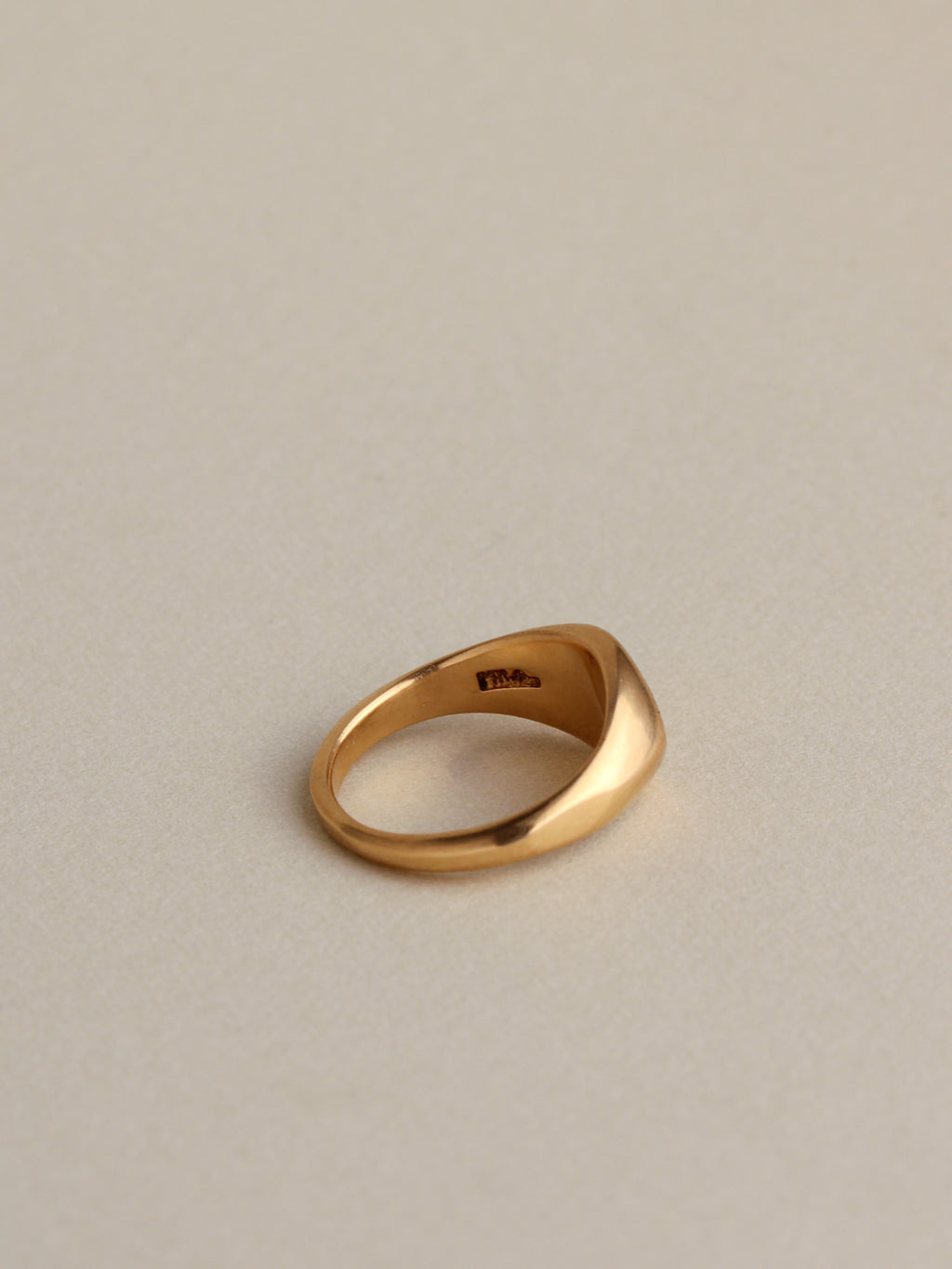 Faceted Signet Ring, 14k