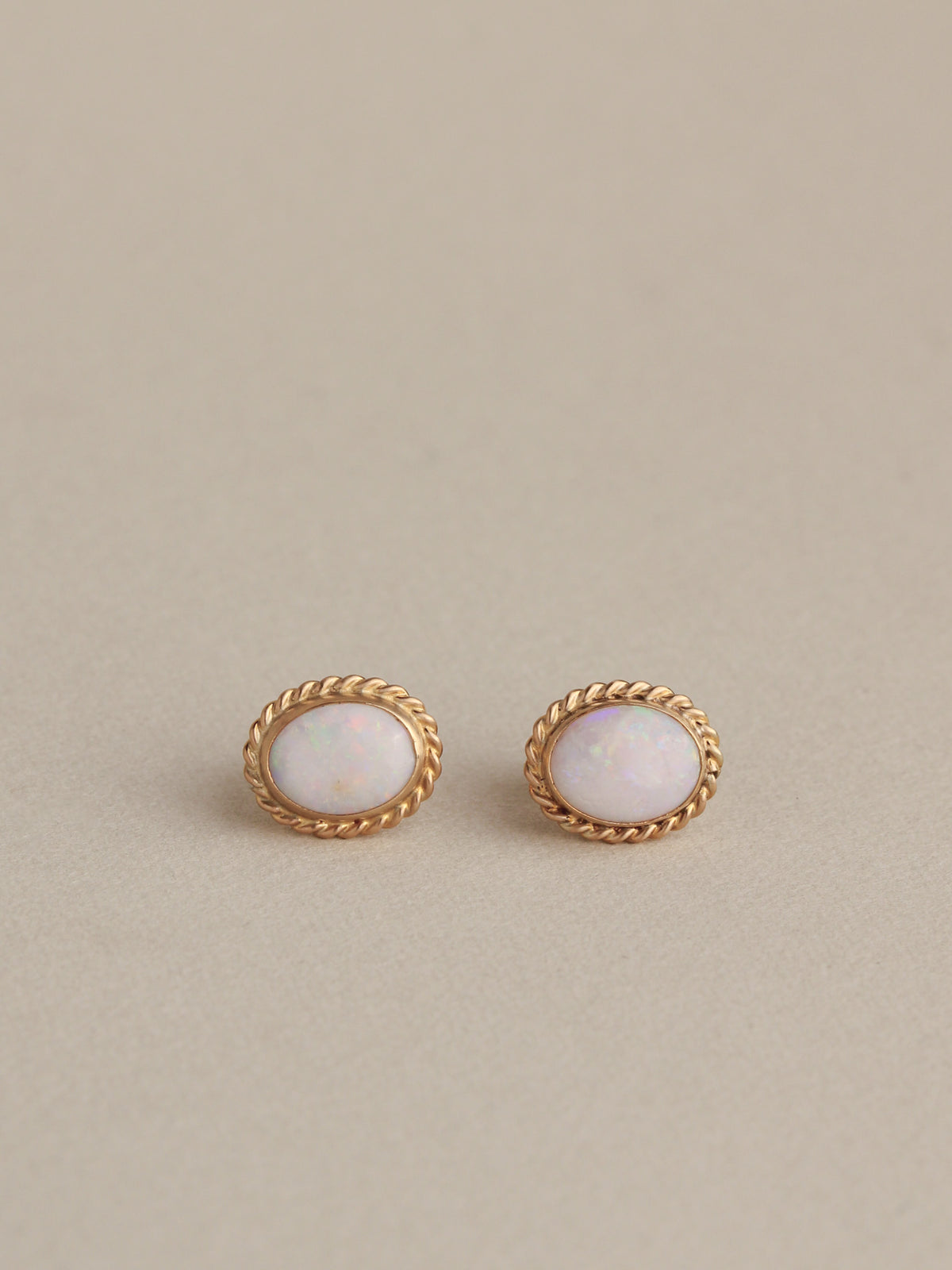 Opal Studs, 14k