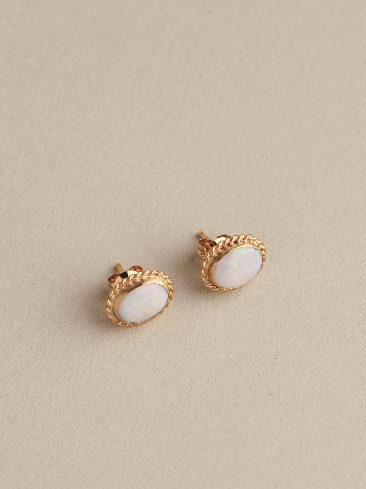 Opal Studs, 14k