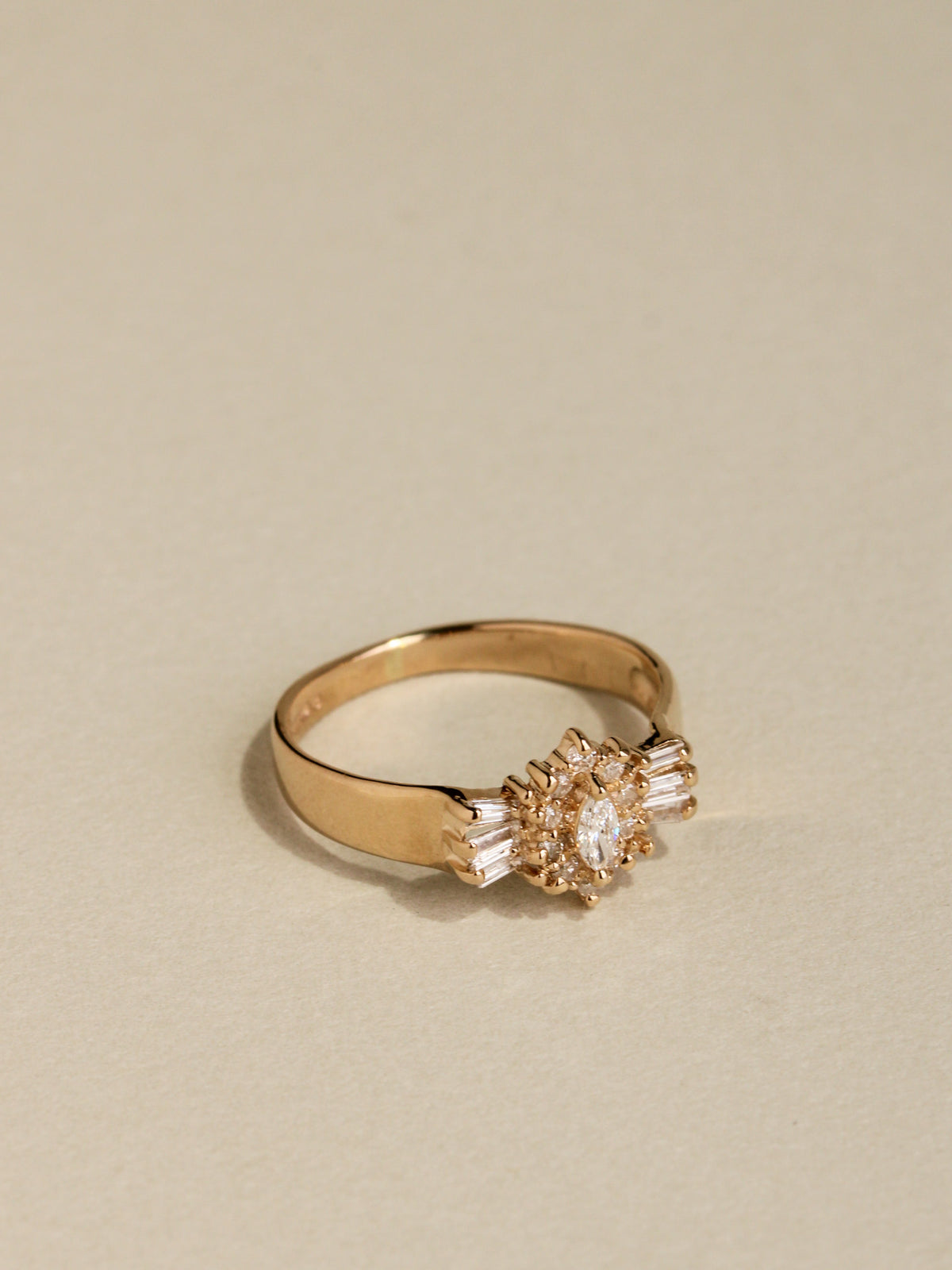 Marquise Halo Engagement Ring