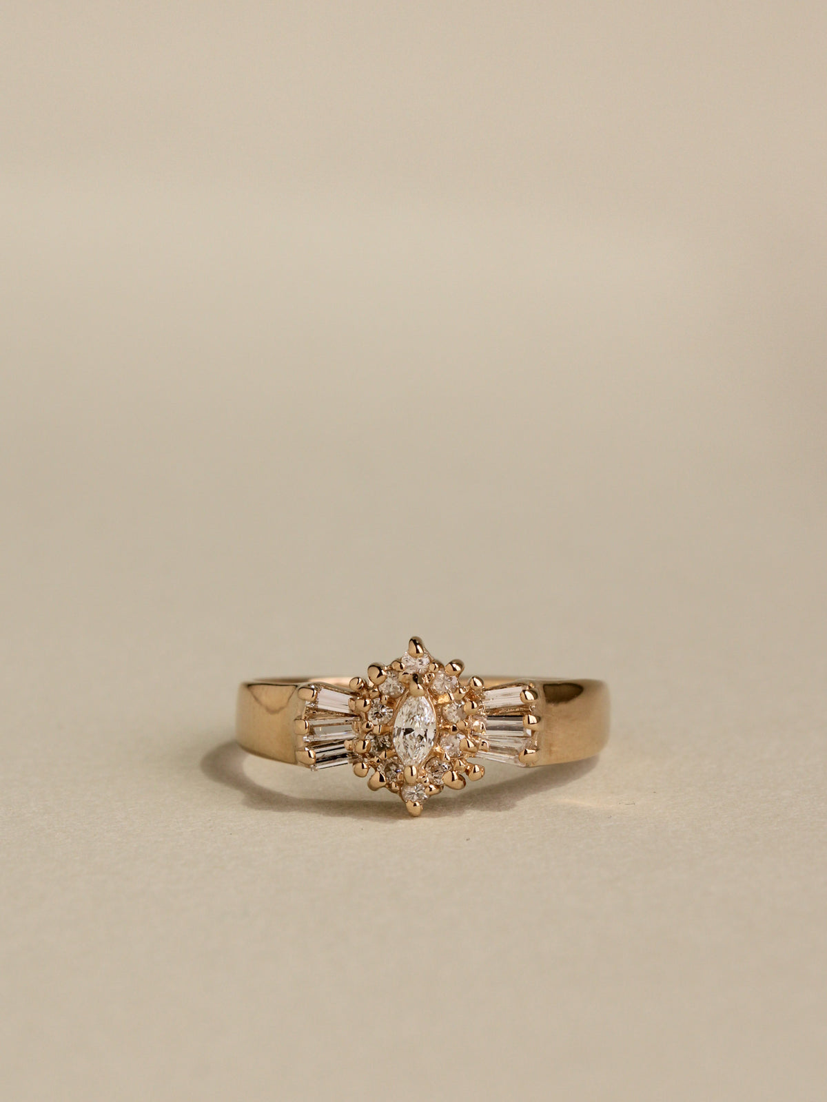 Marquise Halo Engagement Ring