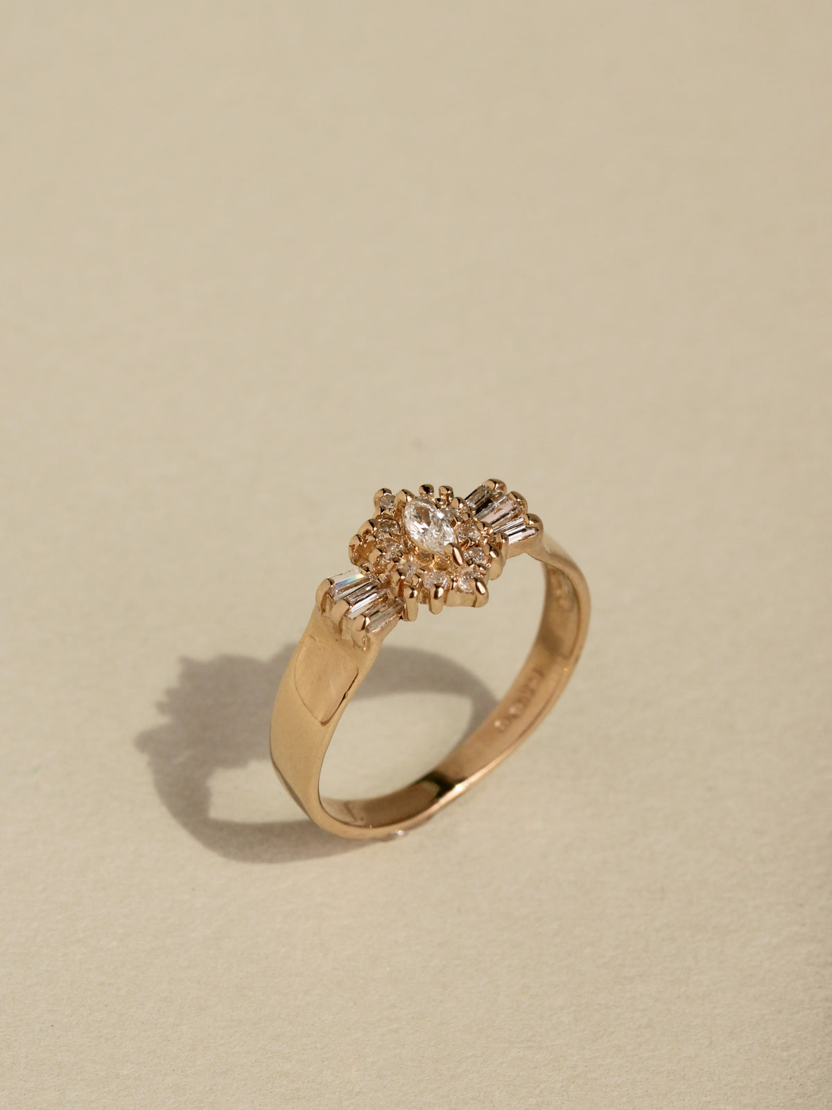 Marquise Halo Engagement Ring