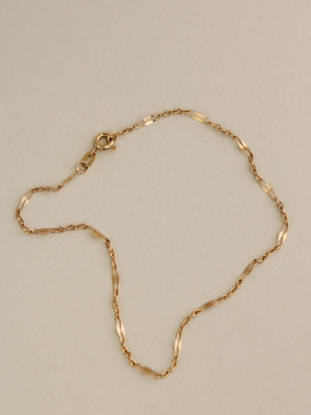 Dapped Anklet, 14k
