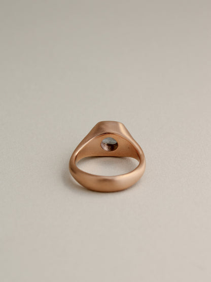 Gray Spinel in 14k Peach Gold