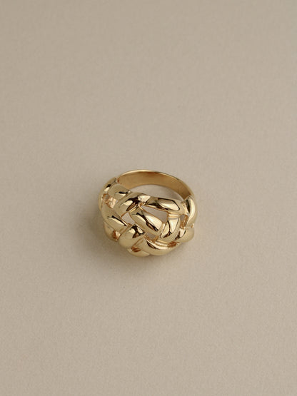 Braided Cocktail Ring, 14k