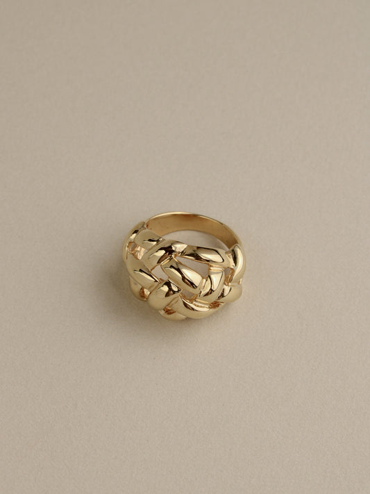 Braided Cocktail Ring, 14k