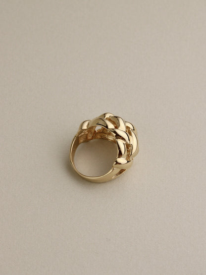 Braided Cocktail Ring, 14k