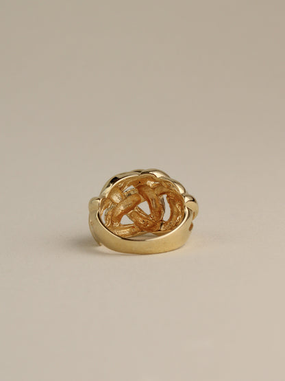 Braided Cocktail Ring, 14k