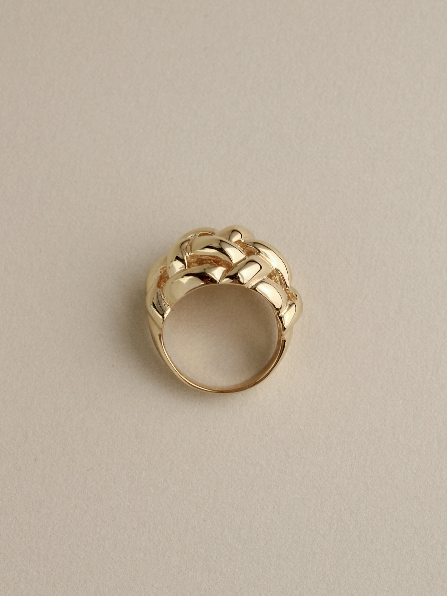 Braided Cocktail Ring, 14k