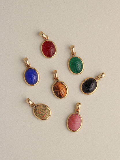 Stone Scarab Charms