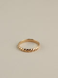 Half Round Rope Ring, 14k