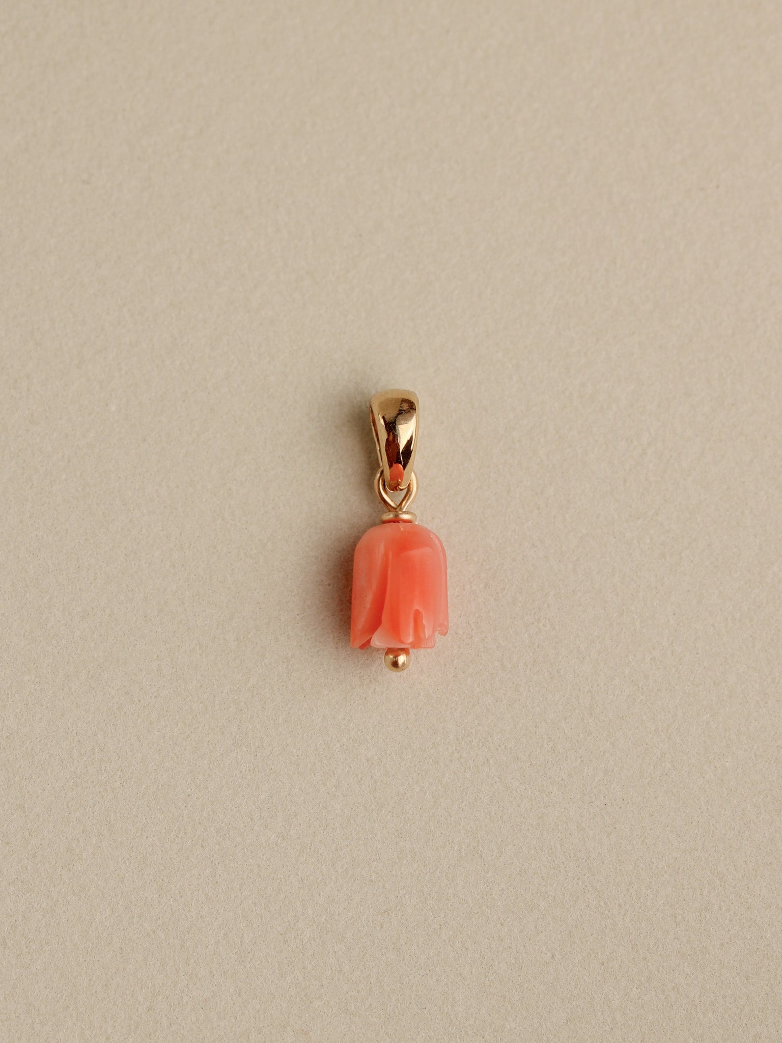 Coral Rosette Charm