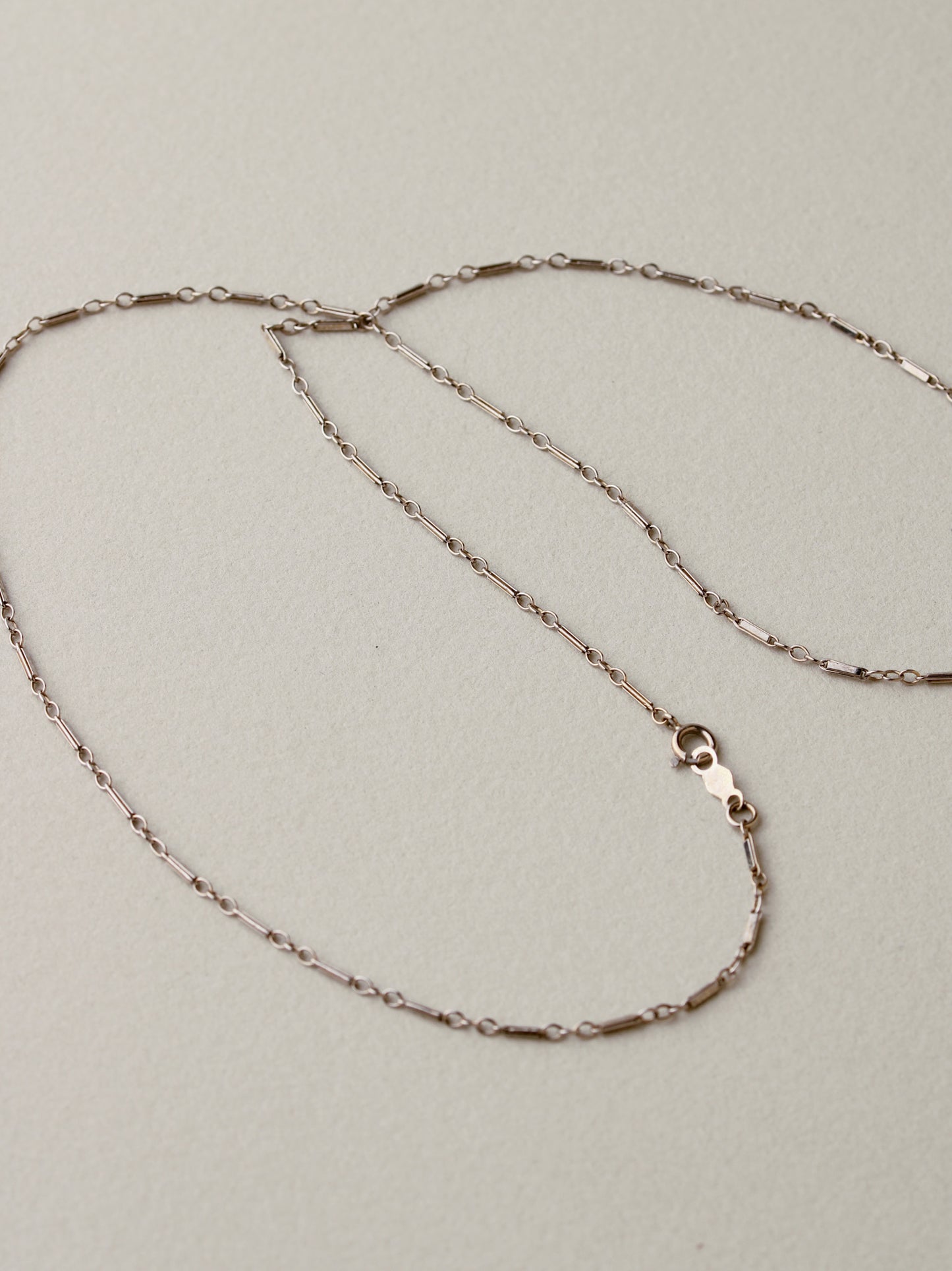 Bar Link Chain Necklace, 17.5"