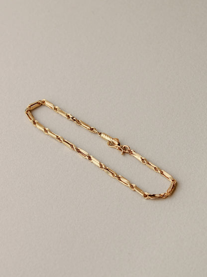 Bar Link Bracelet, 14k Yellow Gold