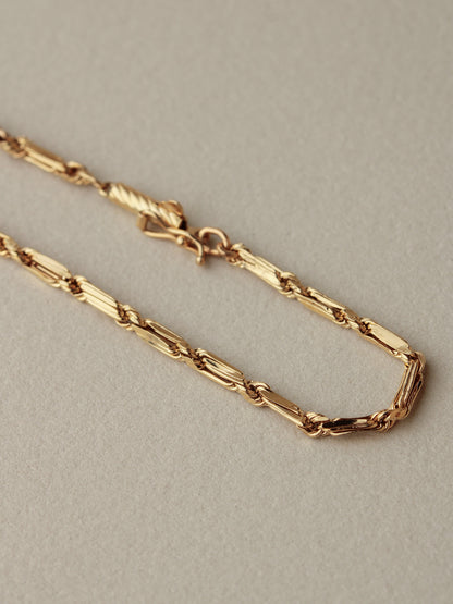 Bar Link Bracelet, 14k Yellow Gold