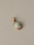 Tree Agate Cabochon Charm, 14k