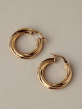 Twisted Clicker Hoops, 14k