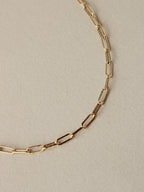 Midi Paperclip Chain, 14k