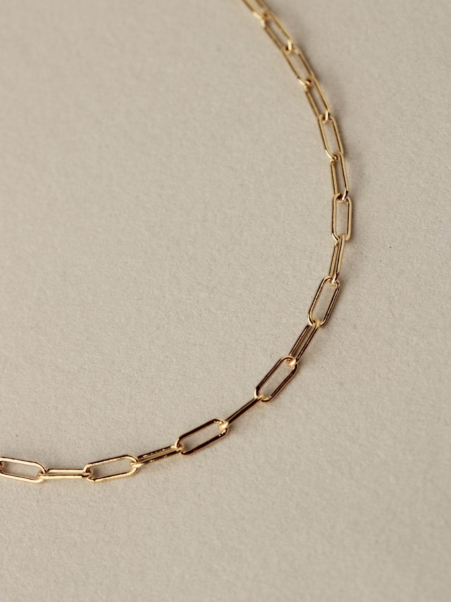 Midi Paperclip Chain, 14k