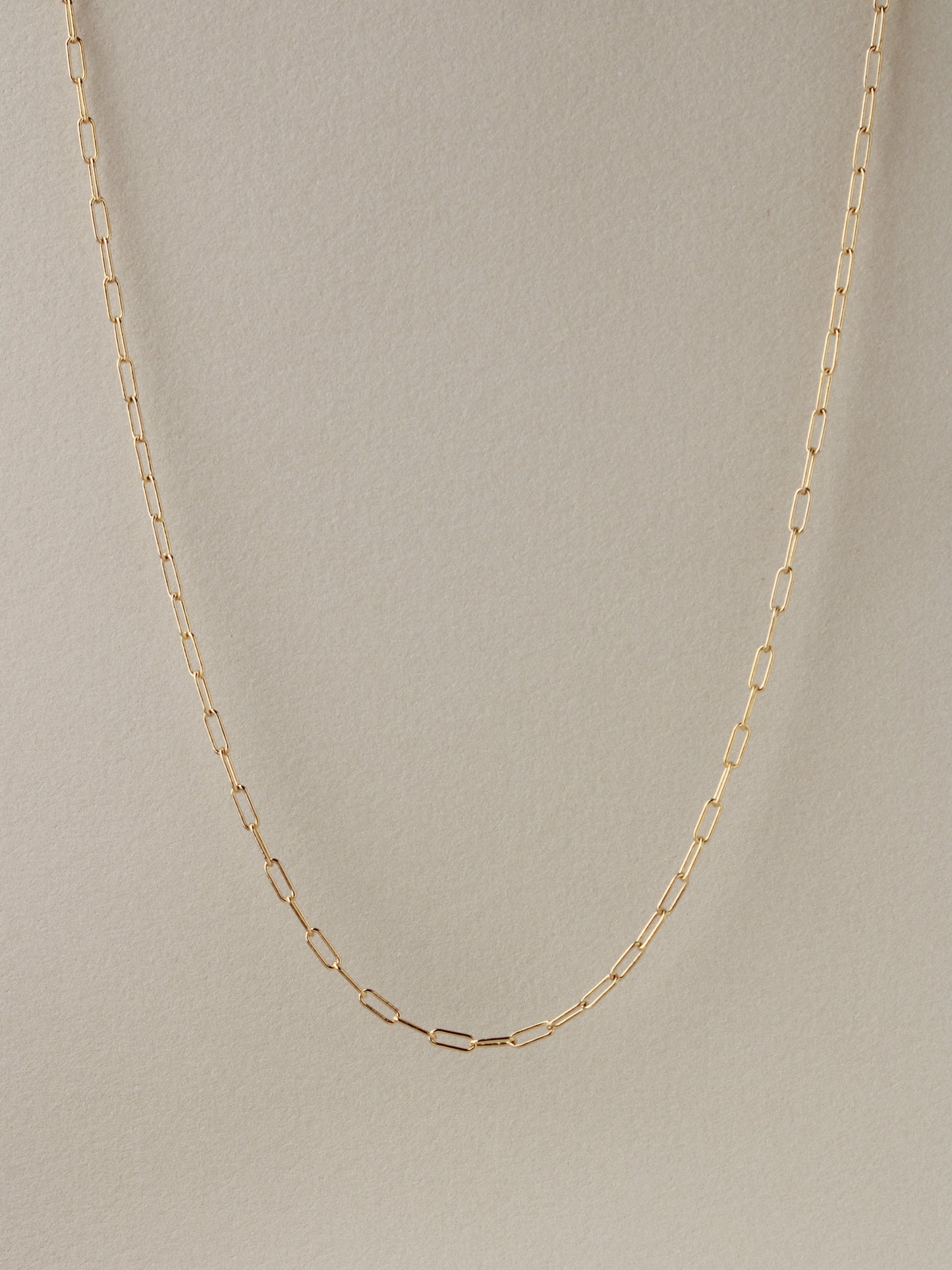 Midi Paperclip Chain, 14k