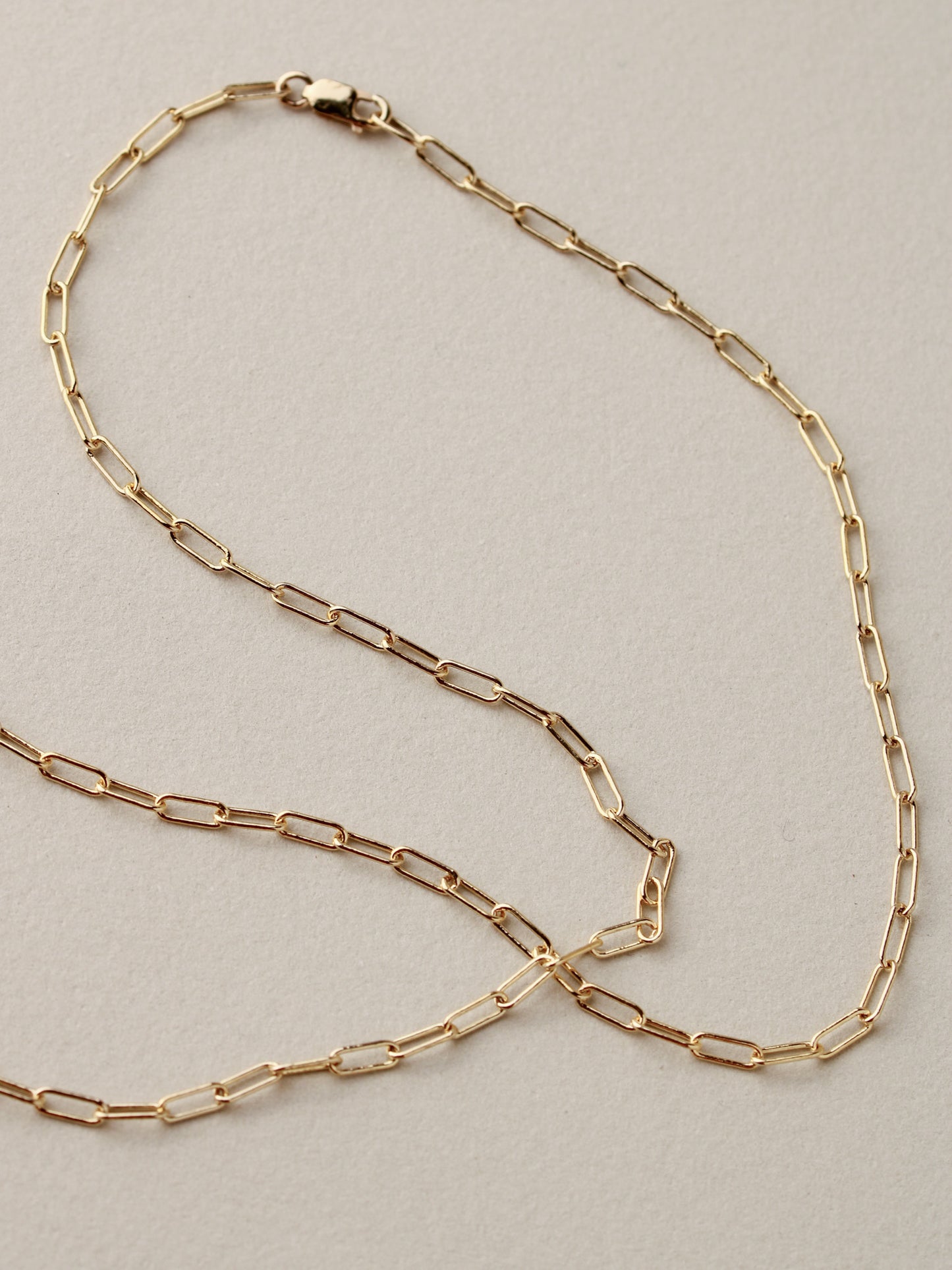 Midi Paperclip Chain, 14k