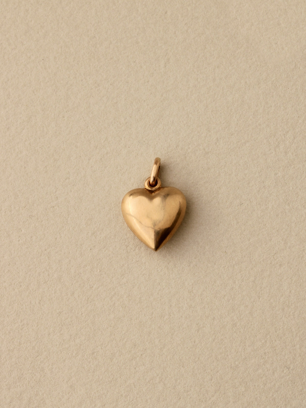 Puffy Heart Charm, 14k