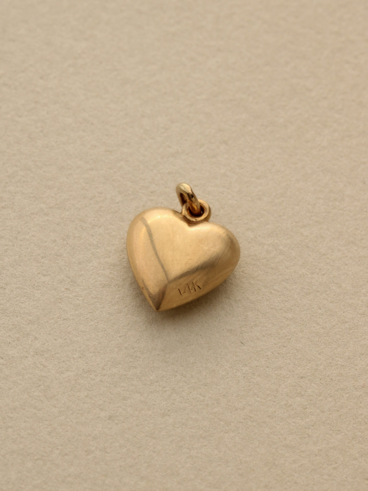 Puffy Heart Charm, 14k