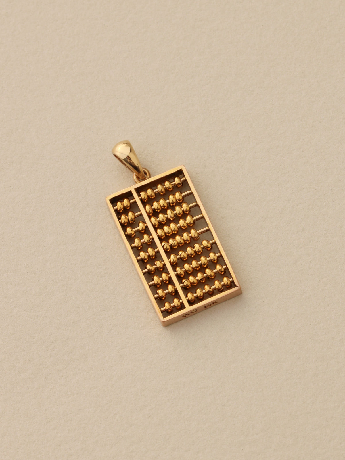 Abacus Charm, 14k