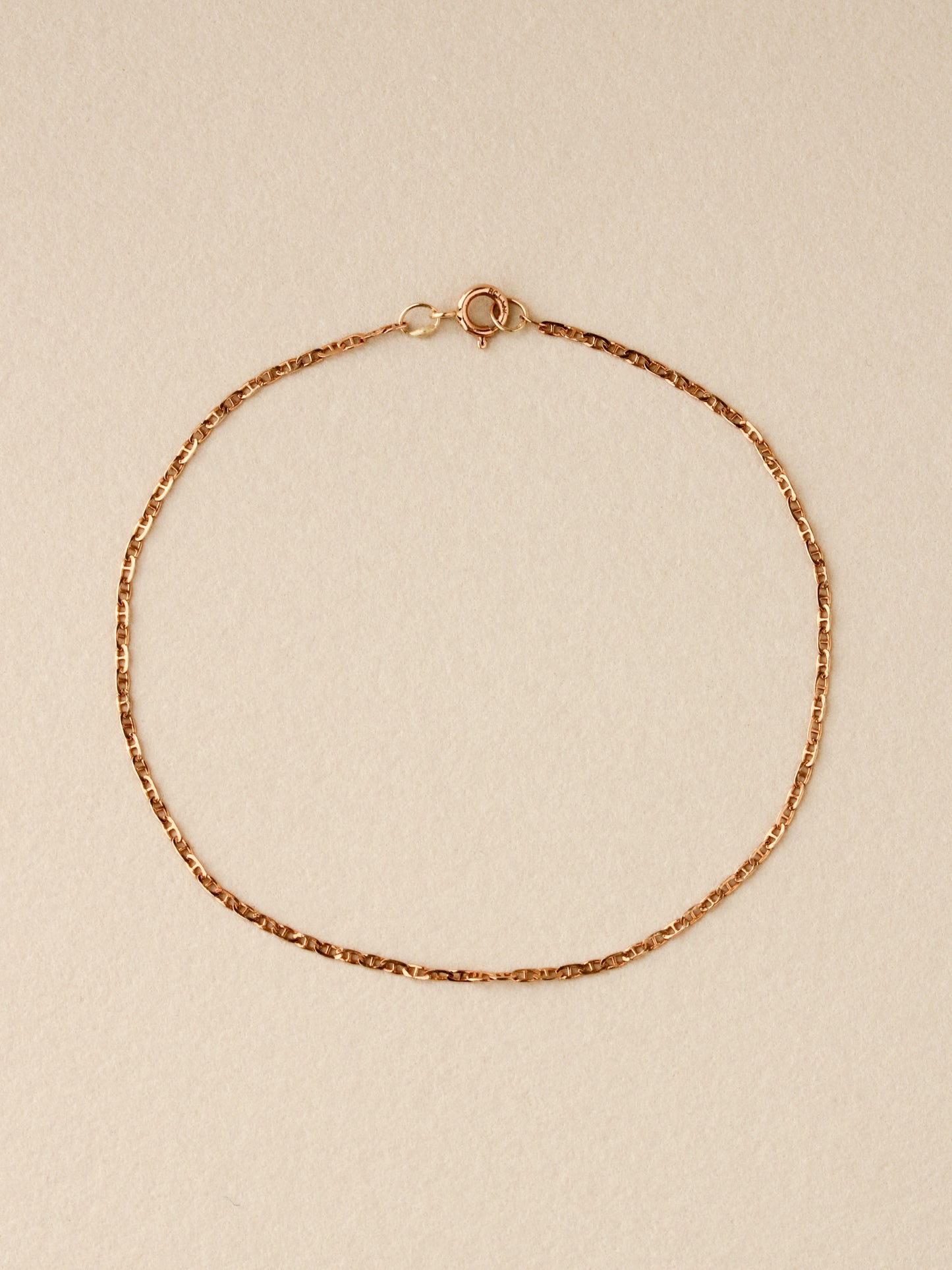 Dainty Mariner Chain Bracelet, 14k