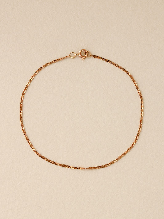 Dainty Mariner Chain Bracelet, 14k