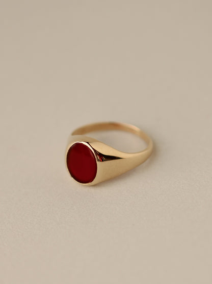 Carnelian Signet Ring, 14k