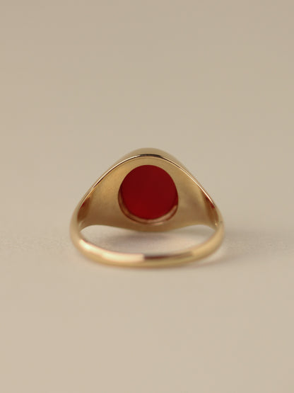 Carnelian Signet Ring, 14k