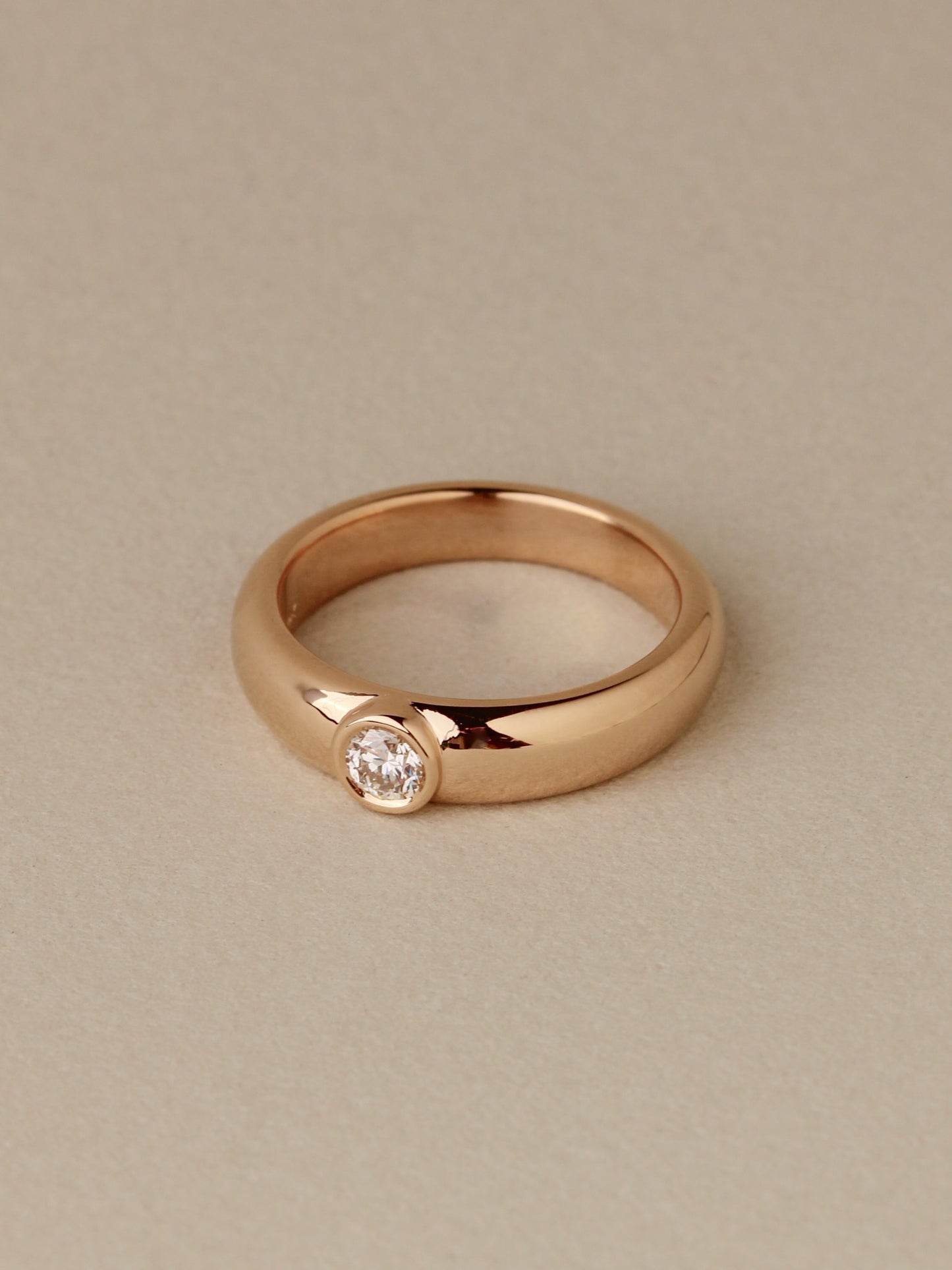 The Classic Bezel: Diamond in 14k Yellow Gold