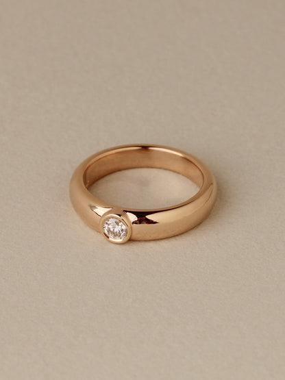 The Classic Bezel: Diamond in 14k Yellow Gold