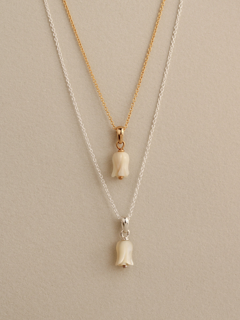 Mother of Pearl Rosette Necklace
