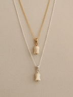 Mother of Pearl Rosette Necklace