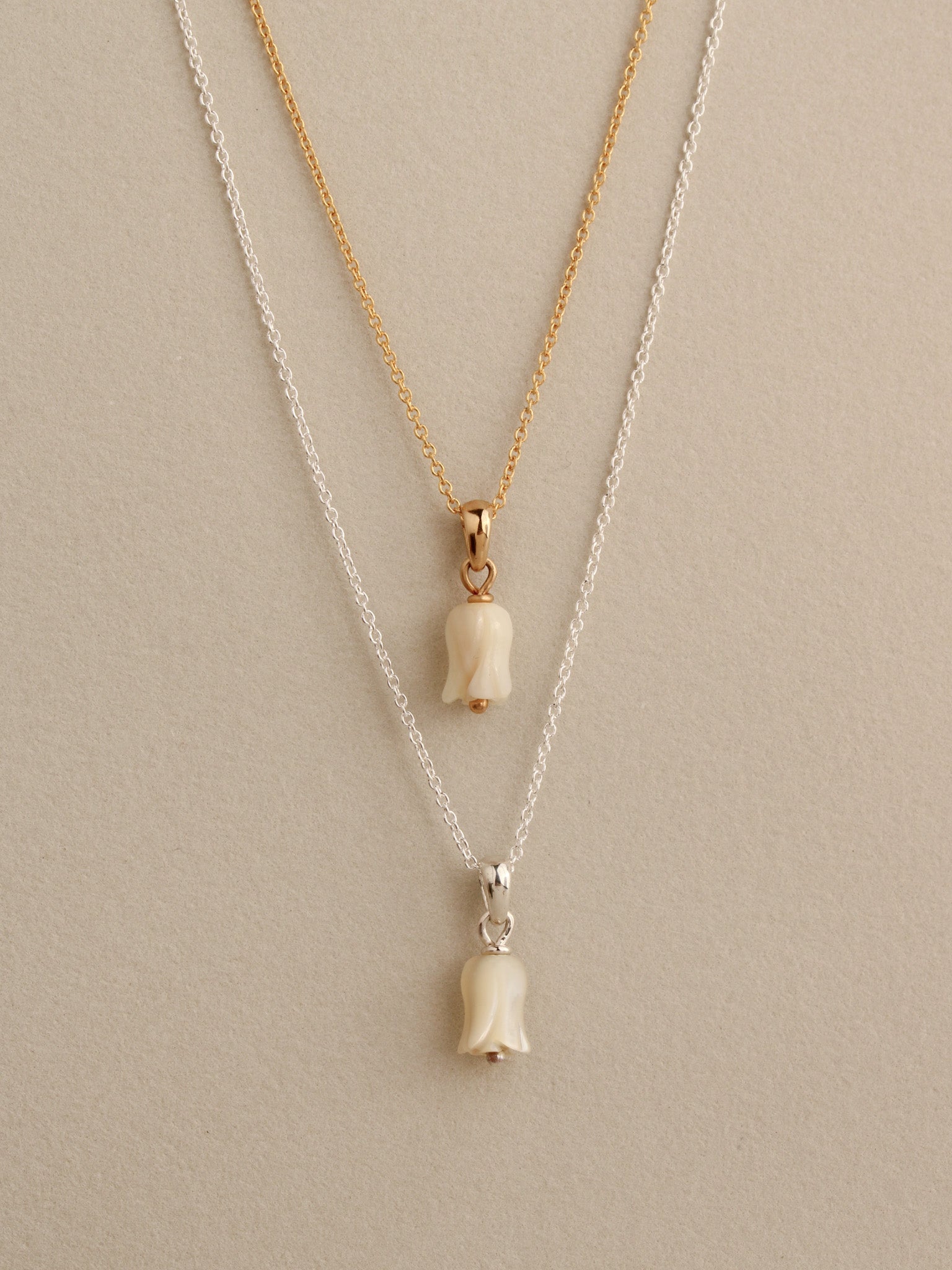 Mother of Pearl Rosette Necklace
