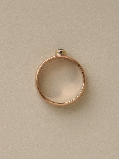 Cognac Diamond in Vintage 14k Apricot Gold