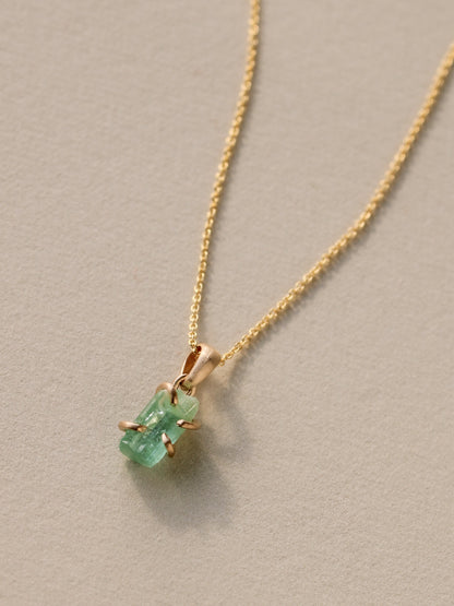 Tourmaline Prong Necklace, 14k