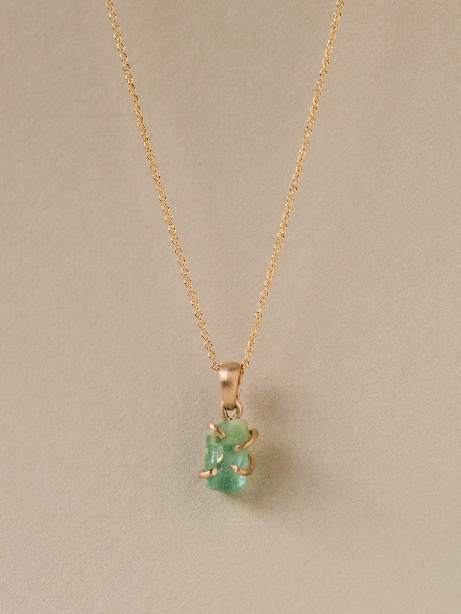 Tourmaline Prong Necklace