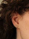 Heart Studs, 14k
