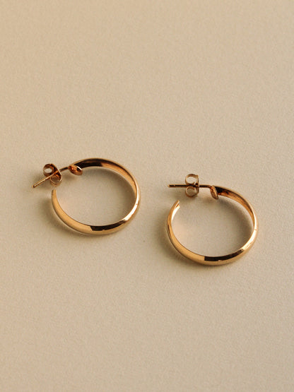 Midi Hoops, 14k