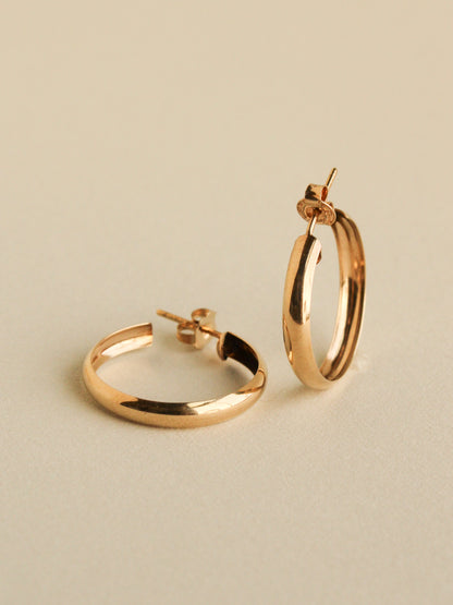 Midi Hoops, 14k