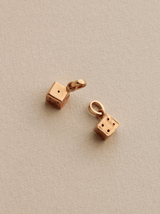 Lucky Dice Charm, 14k