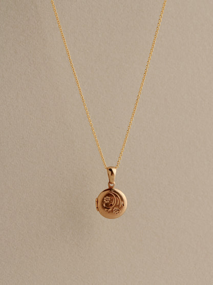 Round Locket, 14k