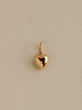Tiny Puffy Heart Charm, 14k