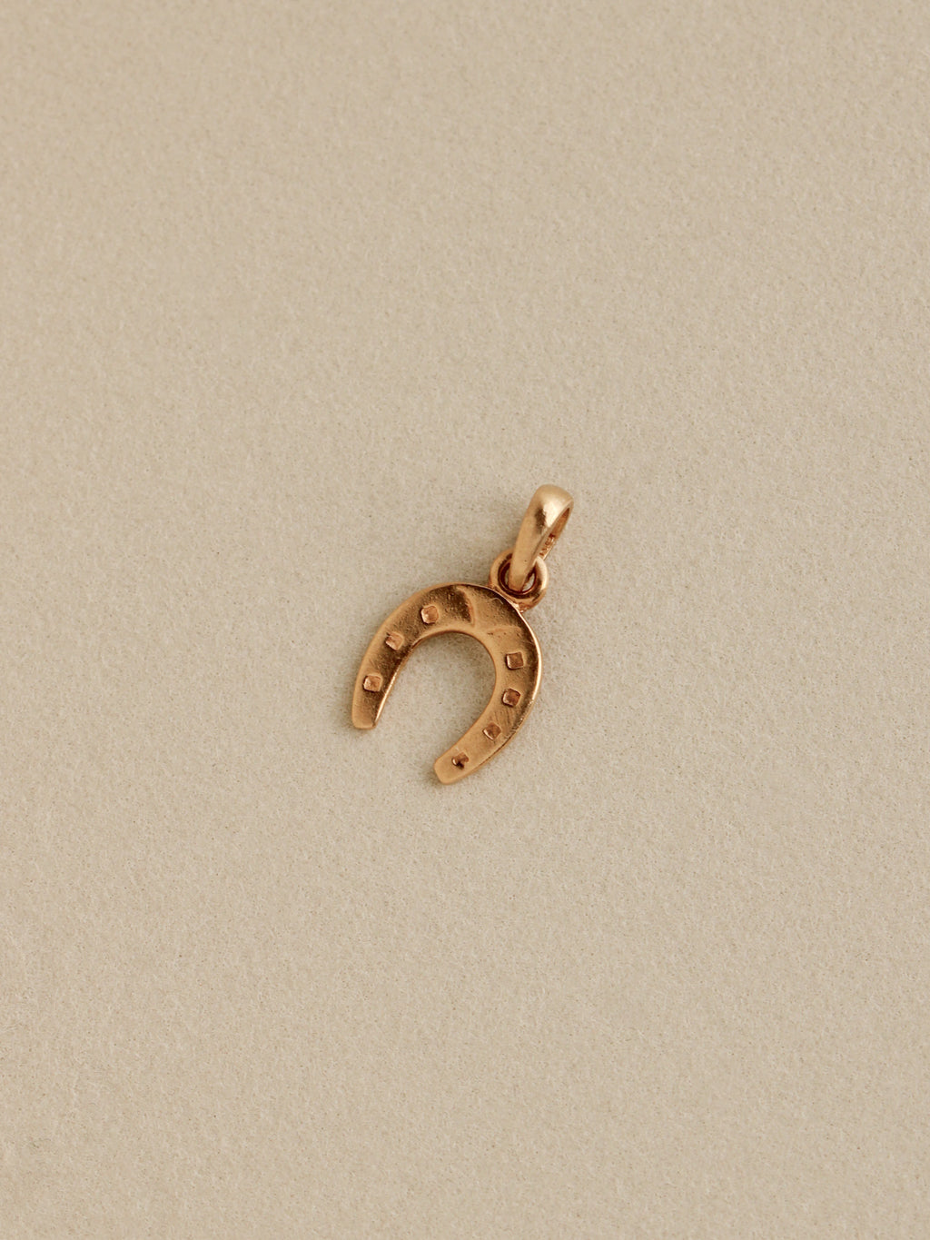 Lucky Horseshoe Charm, 14k