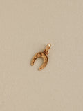 Lucky Horseshoe Charm, 14k