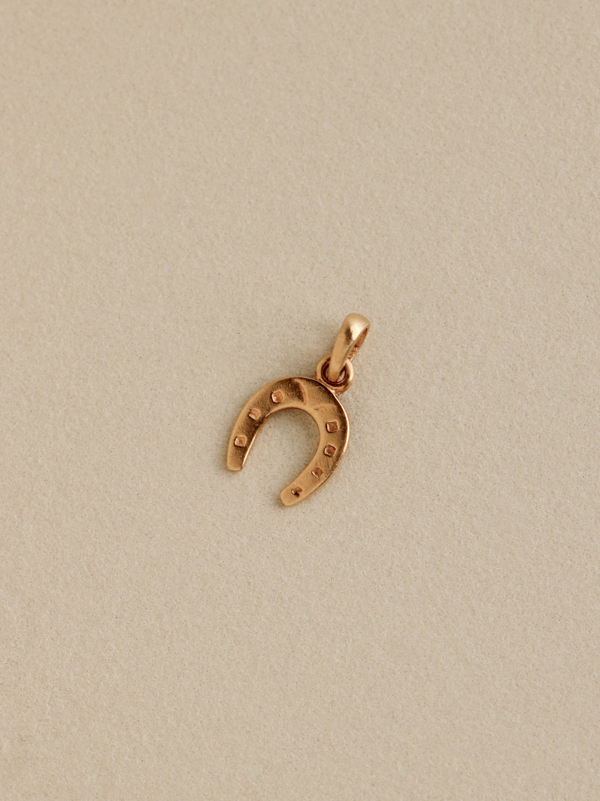 Lucky Horseshoe Charm, 14k